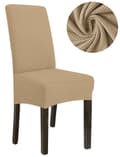 Pikkukuva 1 / 11: PÄÄLLINEN tuoli PAKSU JAKARD TUMMANBEIGE/KAMELIN koko L SUURI KORKEA SELKÄNOJA 70cm