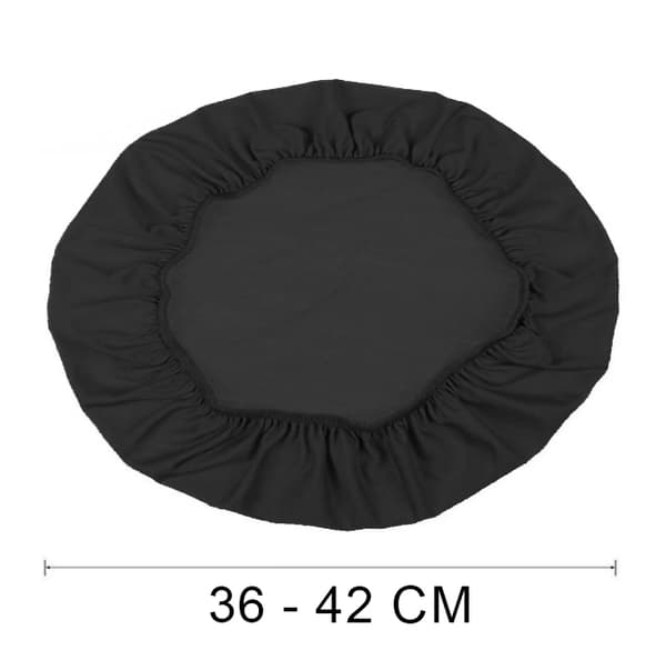 Pyöreän tuolin istuimen päällinen, musta sametti