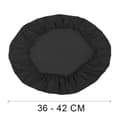 Pikkukuva 8 / 9: Pyöreän tuolin istuimen päällinen, musta sametti