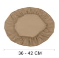 Pikkukuva 8 / 9: Pyöreän tuolin istuimen päällinen, sametti, kameli