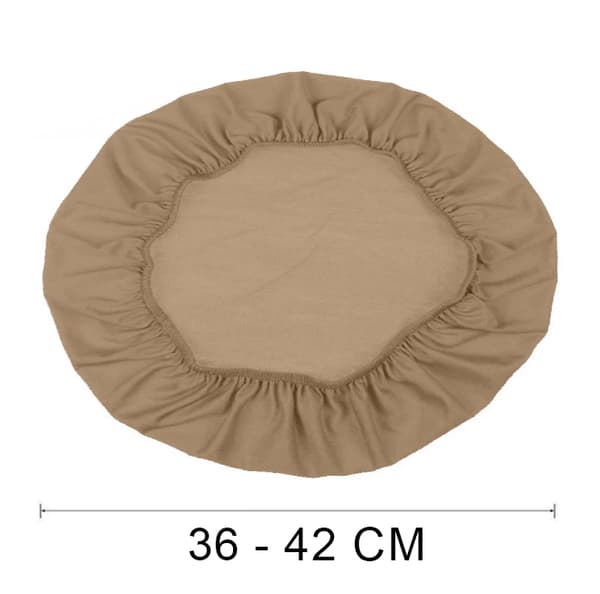 Pyöreän tuolin istuimen päällinen, sametti, kameli