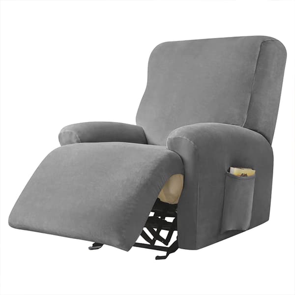 RELAX-nojatuolin jatkettavan jalkatuen päällinen (4-osainen), samettia, tummanharmaa