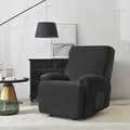 Pikkukuva 2 / 9: RELAX-nojatuolin pidennettävän jalkatuen päällinen (4-osainen), samettia, musta