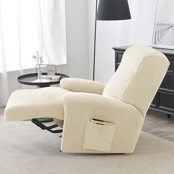 RELAX-nojatuolin jatkettavan jalkatuen päällinen (4-osainen), sametti, kermanvärinen