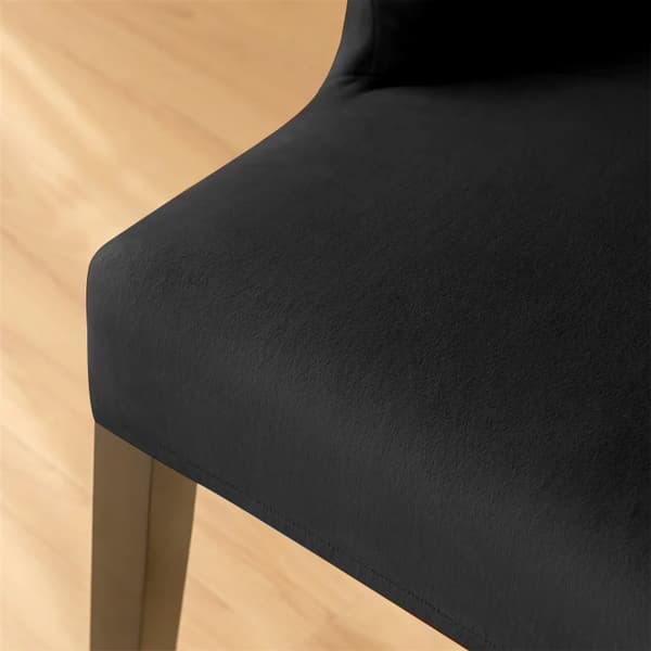 TOSCANA samettinen tuolinpäällinen PAKSU MUSTA SAMETTI