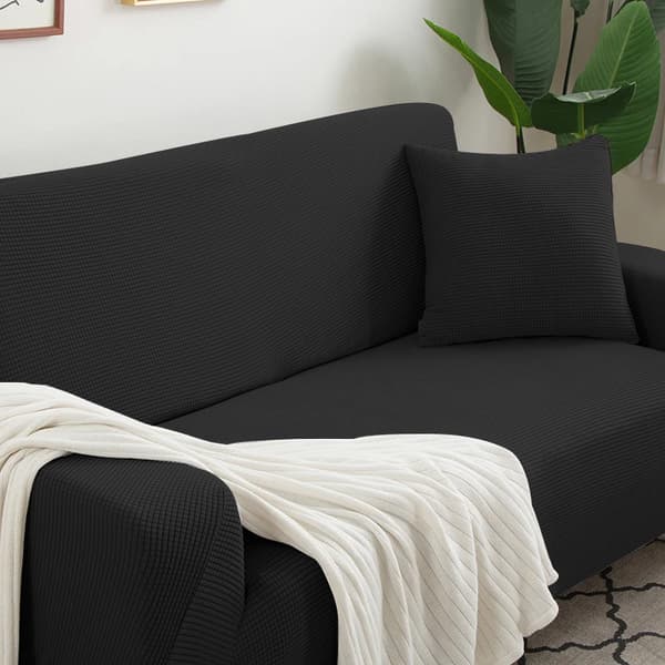BETRÆK til SOFA, sovesofa, 1-personers sofa, SORT JACQUARD