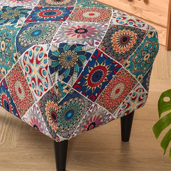 Fotpalls-/pufföverdrag MANDALA-MÖNSTER