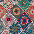 Miniatyrbild 7 av 10: Fotpalls-/pufföverdrag MANDALA-MÖNSTER