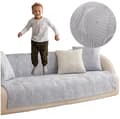 Miniatyrbillede 1 af 9: BETRÆK til SOFA sofa 90x70 cm, LYS GRÅ, HÆVET MØNSTER