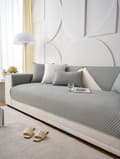 Miniatyrbillede 4 af 9: BETRÆK til SOFA sofa 90x240 cm, GRÅ, HJERTEMØNSTER