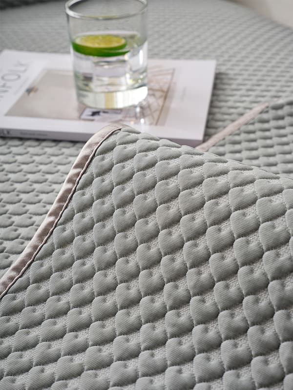 BETRÆK til SOFA sofa 90x240 cm, GRÅ, HJERTEMØNSTER