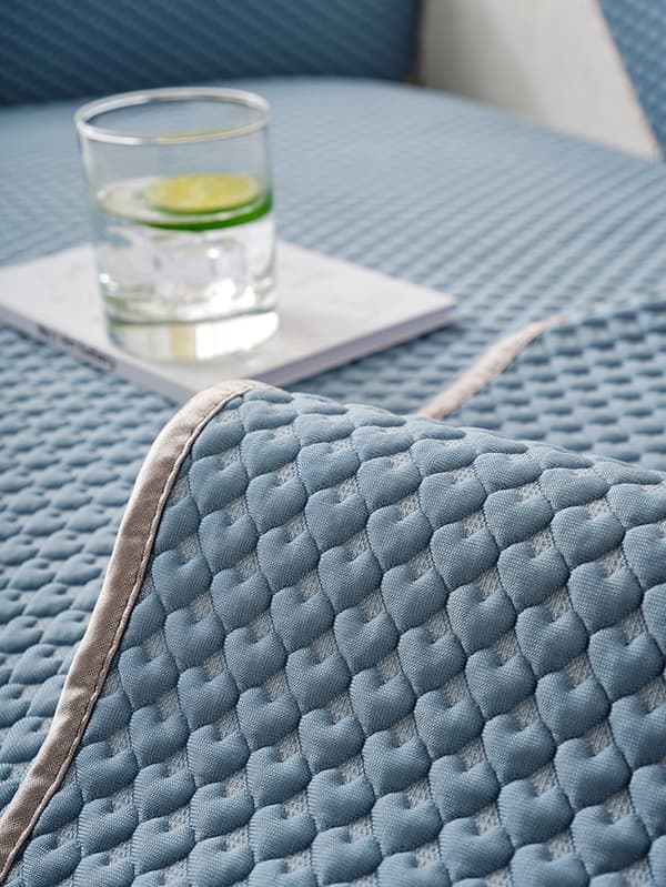 BETRÆK til SOFA sofa 90x210 cm, MARINEBLÅ, HJERTEMØNSTER
