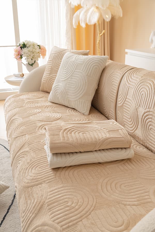 MATTA för SOFFA 90x240 cm, BEIGE, UPHÖJT MÖNSTER