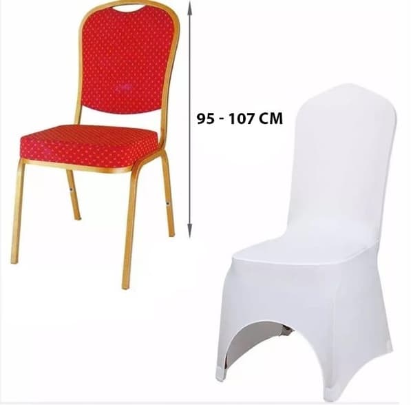 Päällinen korkeaan bankettituoliin VALKOINEN premium