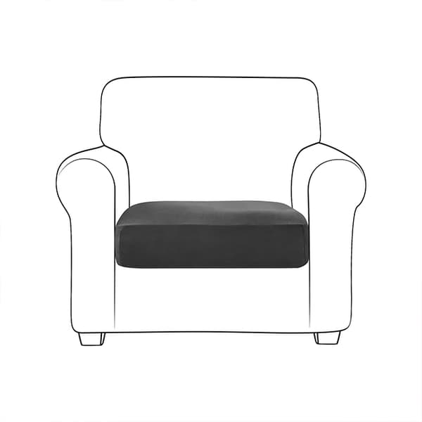 Sohvan istuinpäällinen, SAMETTI, MUSTA 100-125cm