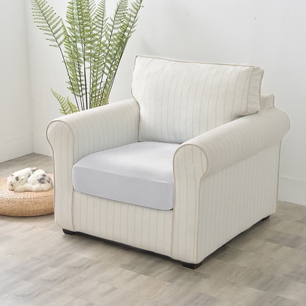 Sohvan istuinpäällinen, SAMETTI, VAALEANHARMAA 100-125cm