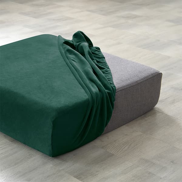 Sofföverdrag, SAMMETSTYG, GRÖN, FLASKGRÖN 100-125cm