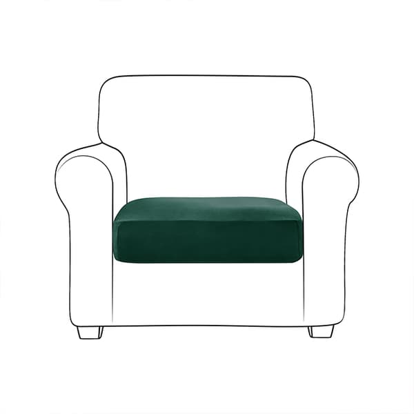 Sofföverdrag, SAMMETSTYG, GRÖN, FLASKGRÖN 100-125cm