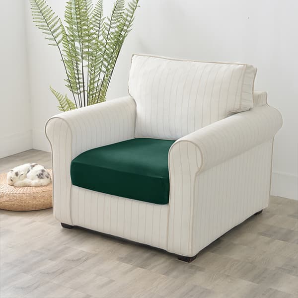 Sofföverdrag, SAMMETSTYG, GRÖN, FLASKGRÖN 100-125cm