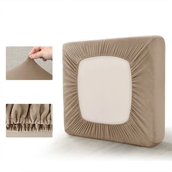 Sofabetræk, FLØJL, BEIGE, kaffe med mælk 150-190 cm
