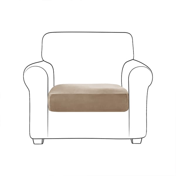 Sofabetræk, FLØJL, BEIGE, kaffe med mælk 150-190 cm