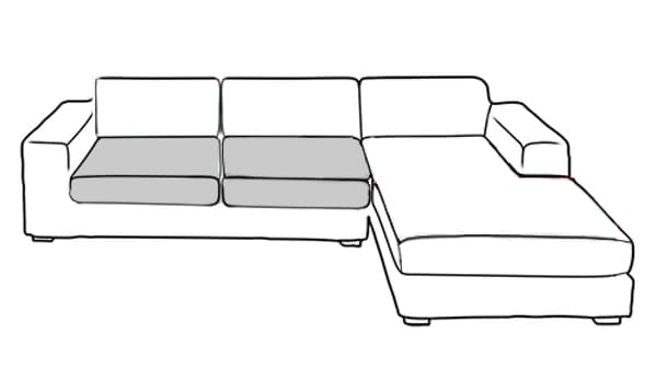 Sofabetræk, FLØJL, BEIGE, kaffe med mælk 150-190 cm