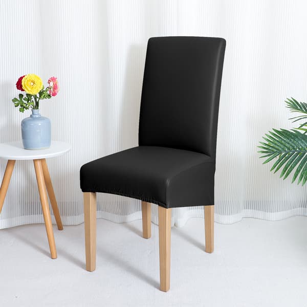 ÖVERDRAG till L-stol, rygghöjd 50-70 cm, tillverkad av ekoläder, svart