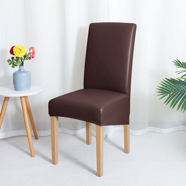 PÄÄLLINEN L-tuoliin, selkänojan korkeus 50-70 cm, valmistettu ruskeasta ekonahasta