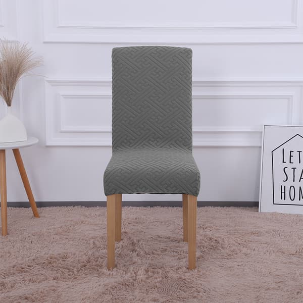KLÄDSEL stol JACQUARD PRÄGLAT MÖNSTER F GRÅ plysch TJOCK