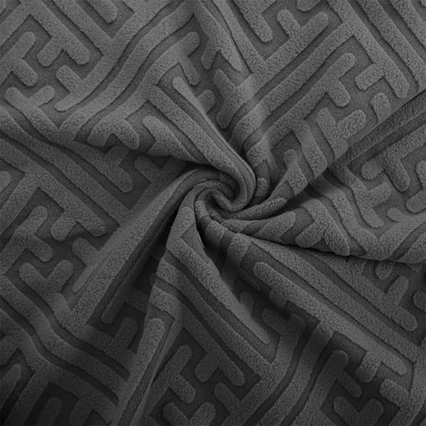 KLÄDSEL stol JACQUARD PRÄGLAT MÖNSTER F GRÅ plysch TJOCK
