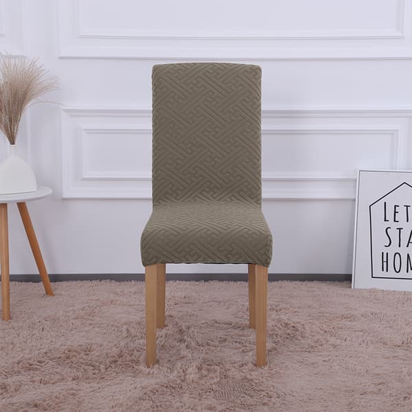 KLÄDDA stol JACQUARD PRÄGELMÖNSTER F BRUN plysch TJOCK