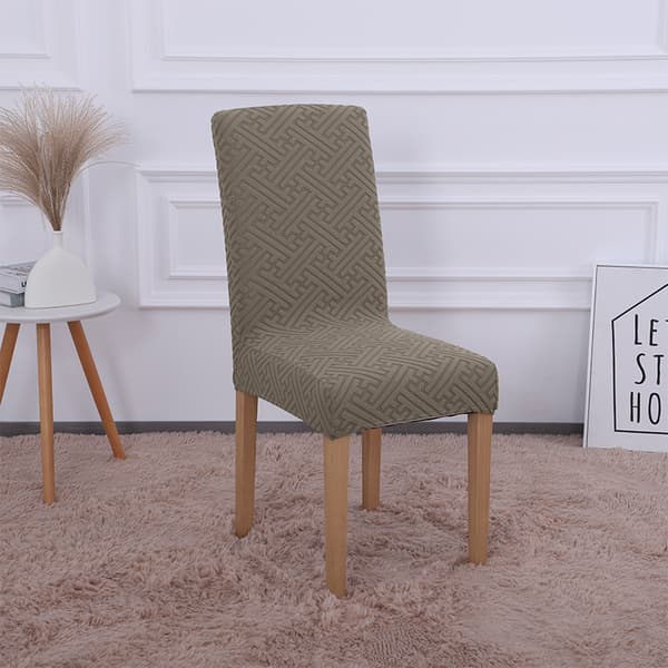 PÄÄLLINEN tuoli JACARD KOHOKUVIOITU RUSKEA pehmo PAKSU