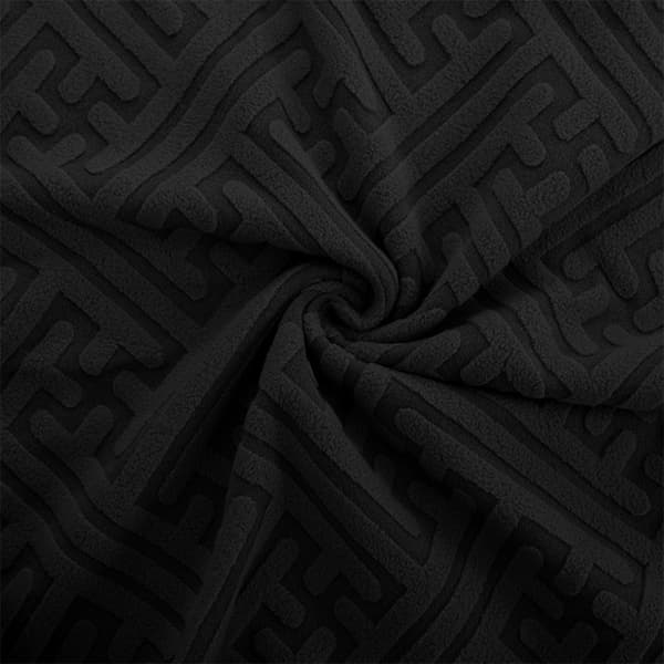 BETRÆK STOL JACQUARD PRÆGNINGSMØNSTER F SORT plys TYK