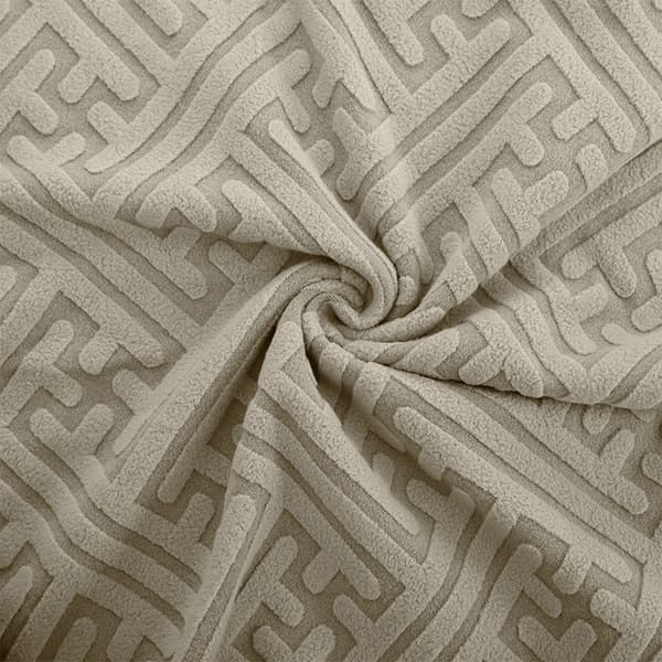 BETRÆK stol JACQUARD PRÆGNINGSMØNSTER F CREME plys TYK