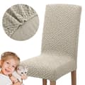 Miniatyrbillede 1 af 11: BETRÆK stol JACQUARD PRÆGNINGSMØNSTER F CREME plys TYK