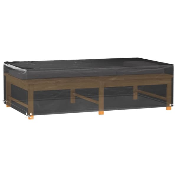 Överdrag för trädgårdsmöbler 8 ölj. 125x70x35 cm rektangulärt