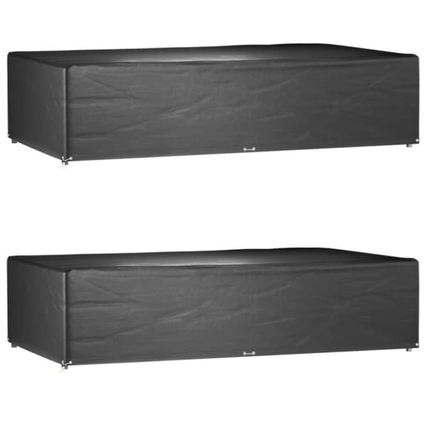 Överdrag för utemöbler 2 st 12 ölj. 315x180x75 cm rektangulärt