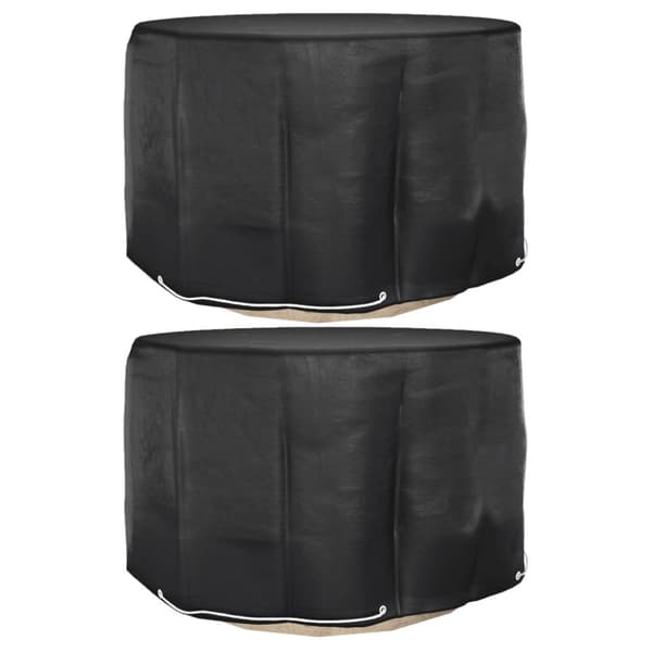 Överdrag för trädgårdsmöbler 2 st 6 öljetter Ø125x75 cm rund