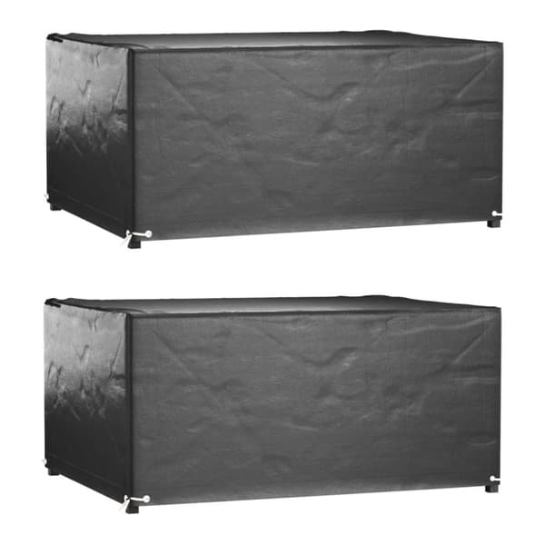 Överdrag för utemöbler 2 st 8 ölj. 160x120x75 cm rektangulärt