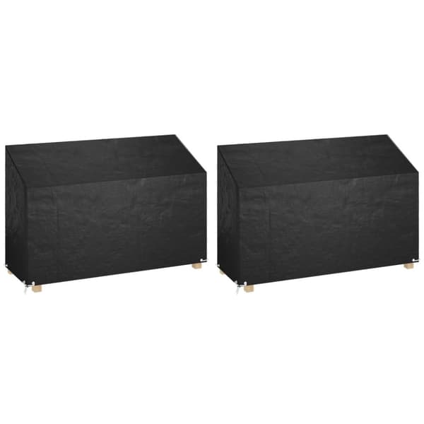 Överdrag för utomhusbänk 2st 8 ölj. 190x70x70/88 cm polyeten