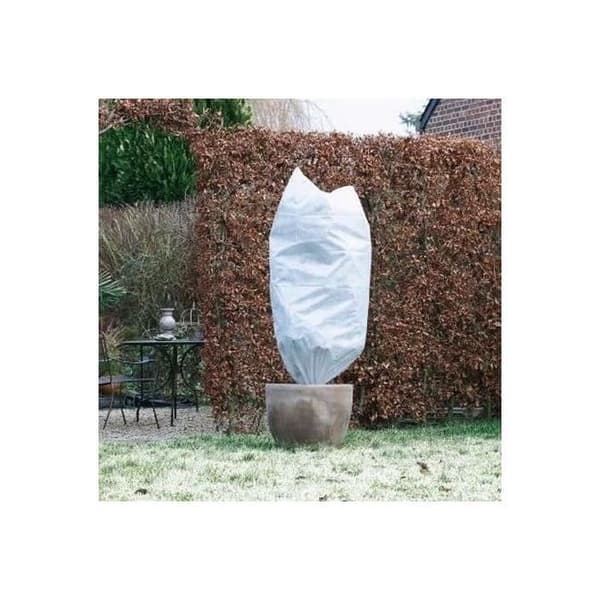 NATURE Sæt med 3 vinterbetræk 50 g/m² - Ø 50 cm x 1 m - Hvid