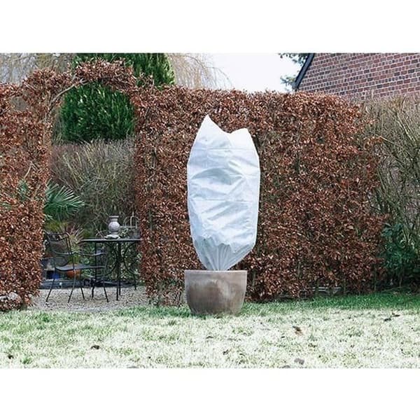 NATURE vinterovertræk - Sæt med 2 - Ø 75 cm x 1,50 m - Hvid