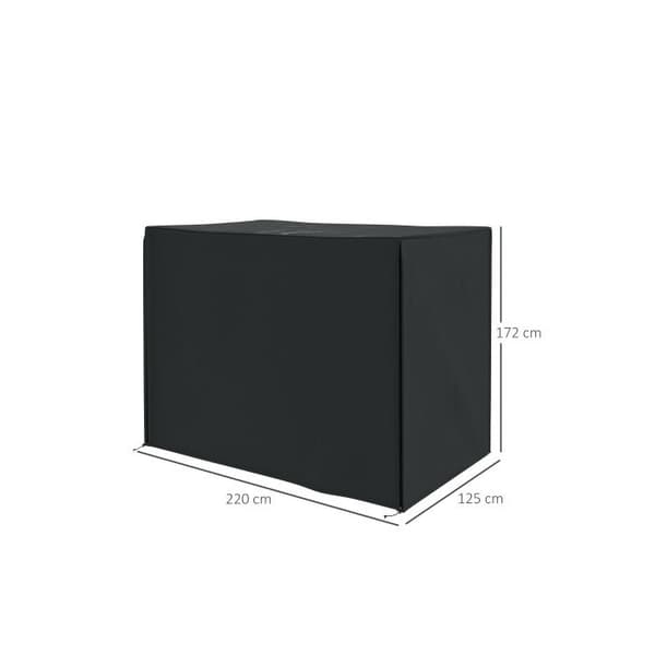 UV-skyddande överdrag för trädgårdssoffa Oxford svart 220 x 125 x 172 cm