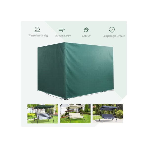 Outsunny® vattentät UV-skyddsöverdrag 215x155x150 cm för möbler och trädgård
