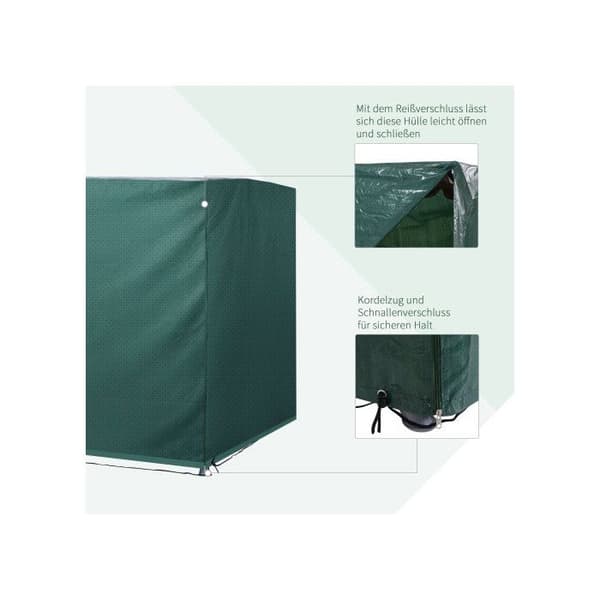 Outsunny® vattentät UV-skyddsöverdrag 215x155x150 cm för möbler och trädgård