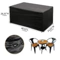 Miniatyrbillede 3 af 5: Vandtæt møbelbetræk 600D Polyester – 4 Spænder og rem – UV-beskyttelse – 123x61x72 cm – Sort