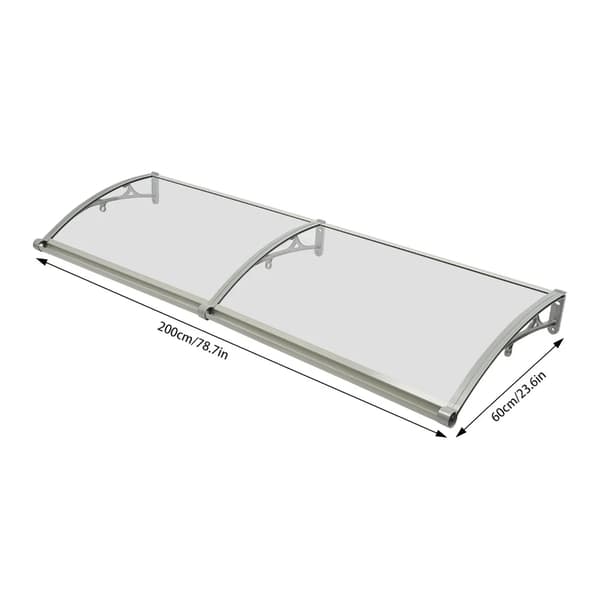 Arch Rainshed, Holdbar Aluminiumkonstruktion, Høj Belastningskapacitet,Lys Grå