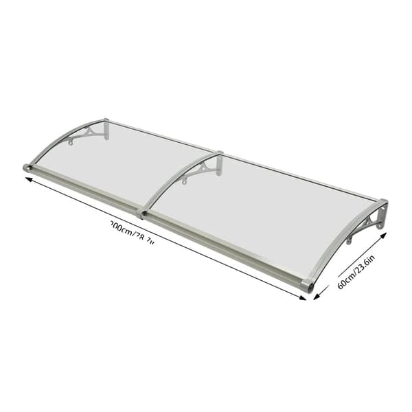 Arch Rainshed, Holdbar Aluminiumkonstruktion, Høj Belastningskapacitet,Lys Grå