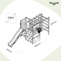 Miniatyrbillede 5 af 6: FATMOOSE Legetårn ActionArena med rutsjebane, Klatretårn med klatrevæg, æblegrøn