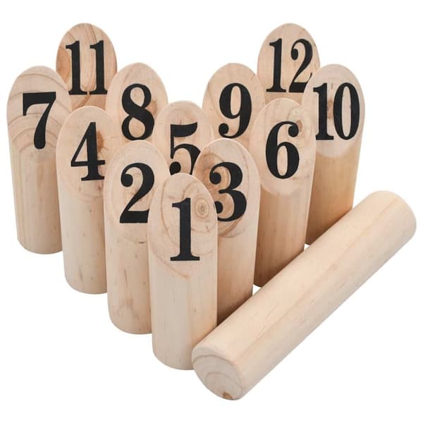vidaXL Nummerkubb set trä